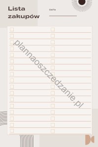 Lista zakupów WIELORAZOWA  podwójna lista 10x15cm
