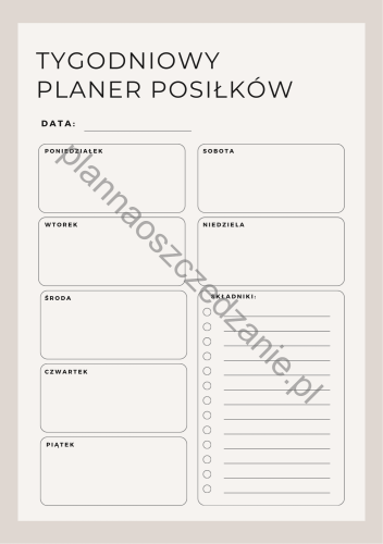 Planer posiłków tygodniowy - beżowy.png